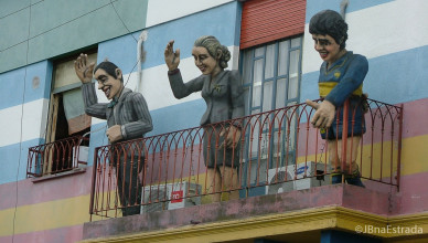 Argentina - Buenos Aires - La Boca - Caminito - Carlos Gardel, Evita Peron e Maradona