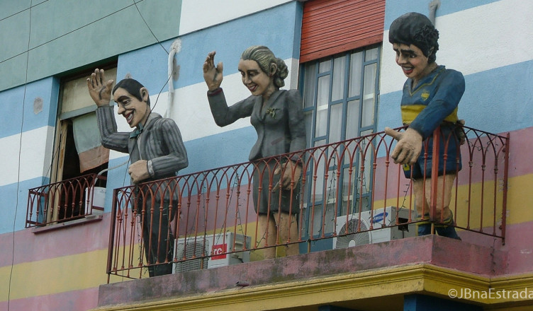 Argentina - Buenos Aires - La Boca - Caminito - Carlos Gardel, Evita Peron e Maradona