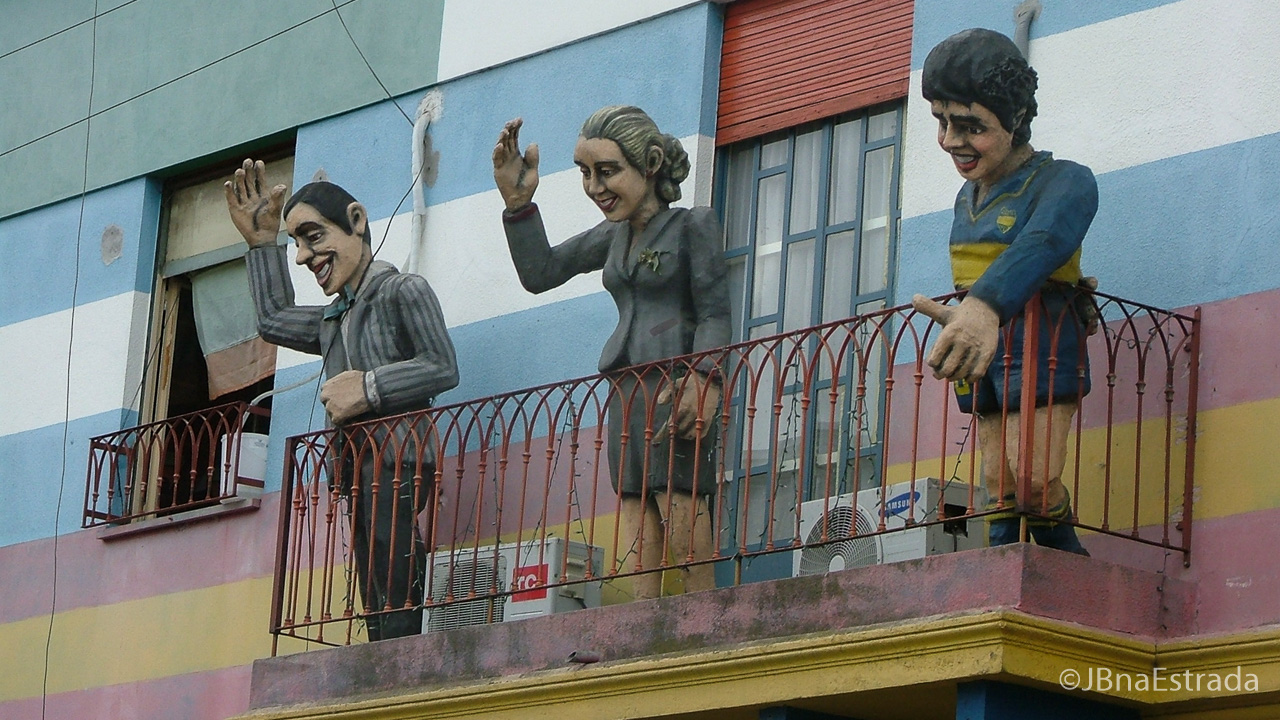 Argentina - Buenos Aires - La Boca - Caminito - Carlos Gardel, Evita Peron e Maradona