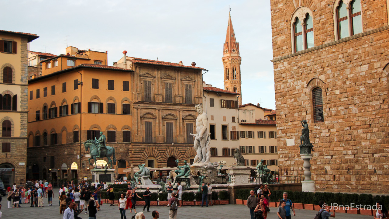 Italia - Florenca - Piazza della Signoria - Fonte de Netuno