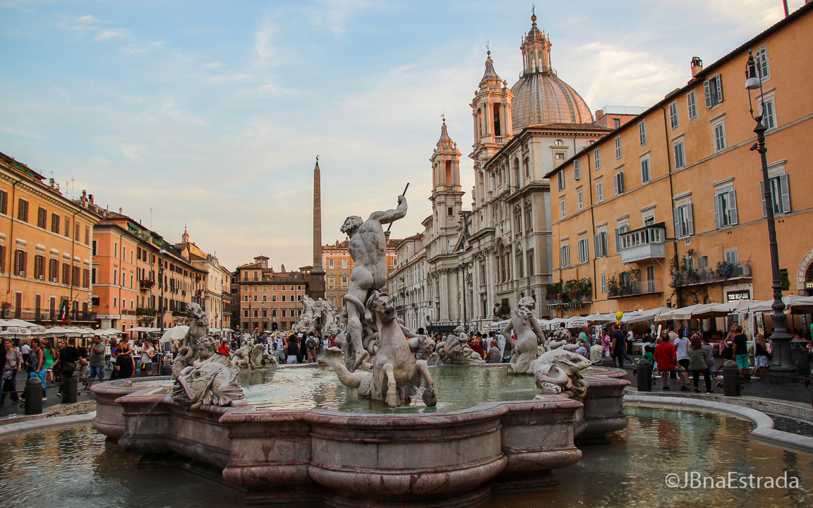 Italia - Roma - Piazza Navona - Fontana del Nettuno