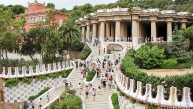 Espanha - Barcelona - Park Guell - Escala Monumental e Sala Hipostila