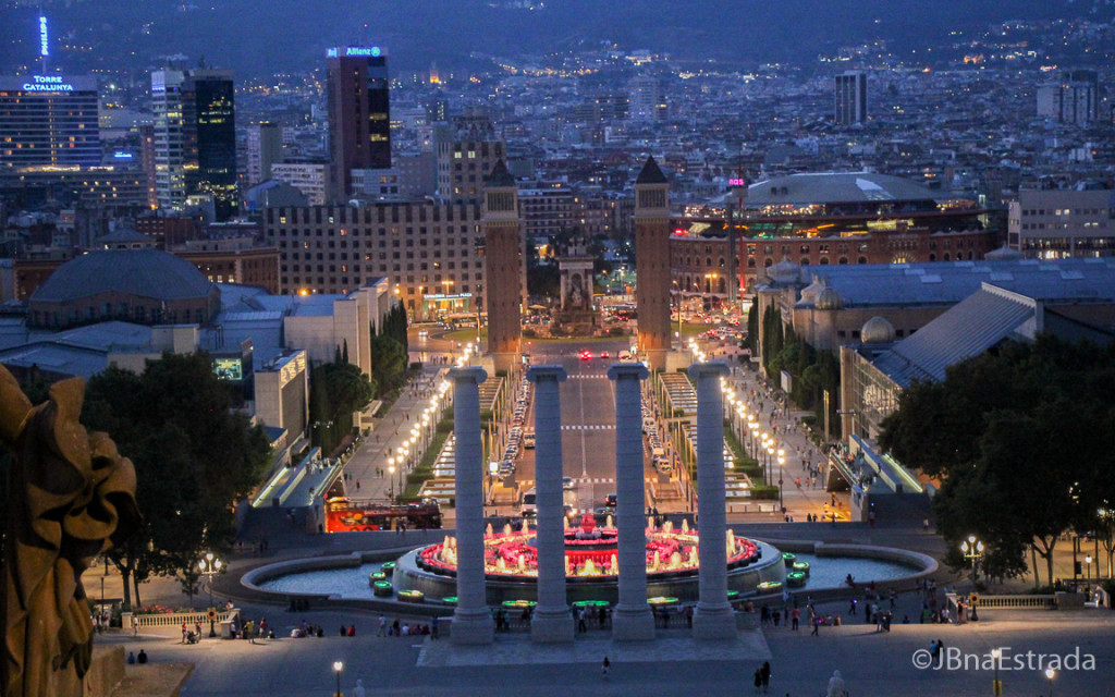 Espanha - Barcelona - Placa dEspanya e Fonte Magica de Montjuic