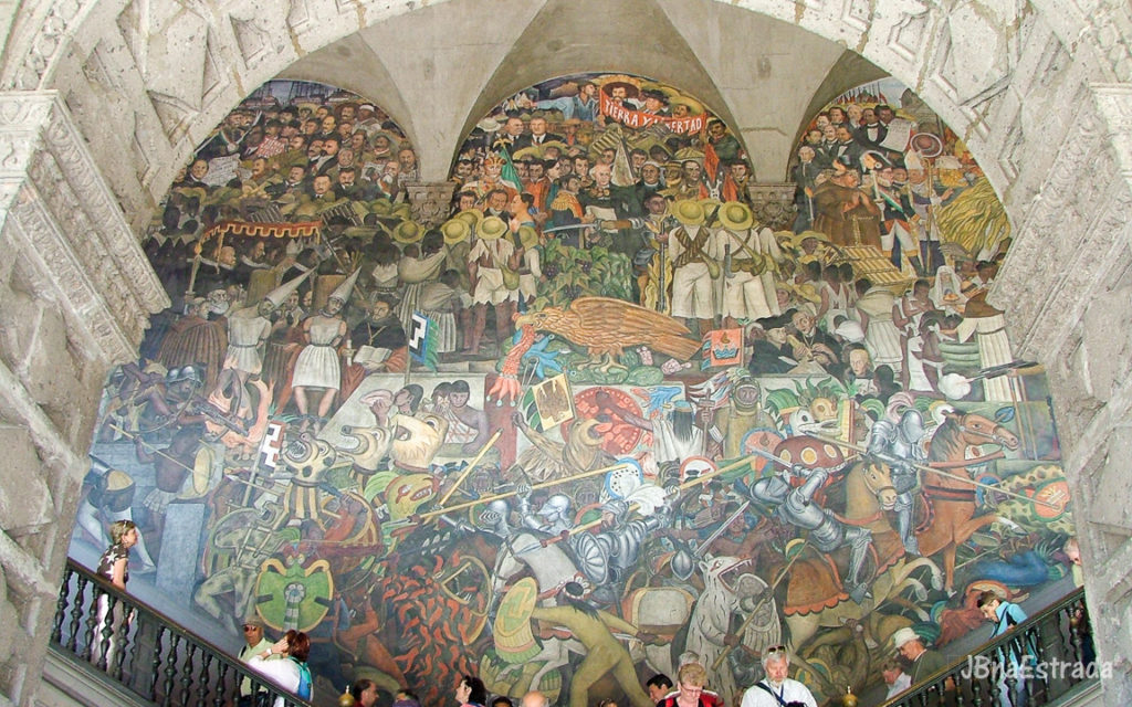 Mexico - Cidade do Mexico - Zocalo - Plaza de la Constituicion - Palacio Nacional - Mural de Diego Rivera