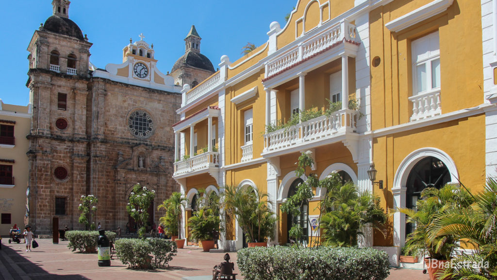 Colombia - Cartagena - Igreja e Plaza San Pedro Claver