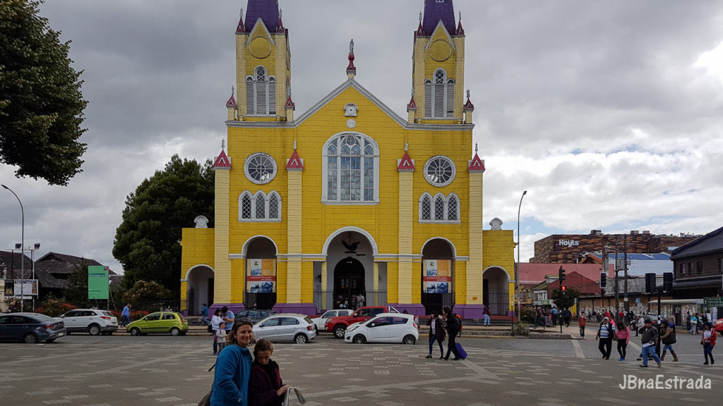 Chile - Isla Grande de Chiloe - Castro - Plaza de Armas - Iglesia de San Francisco
