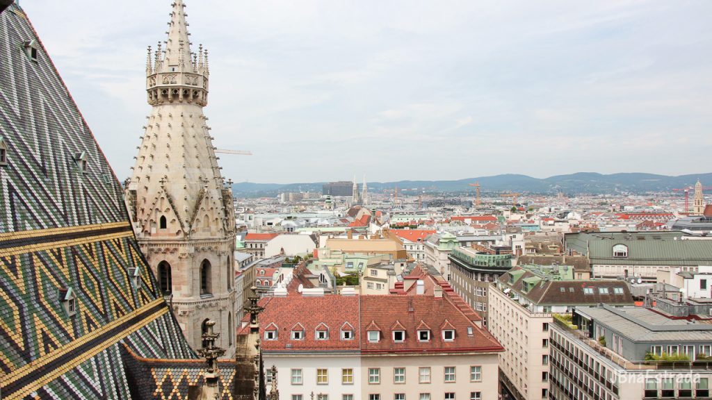 Austria - Viena - Catedral de Santo Estevao - Vista Torre Sul