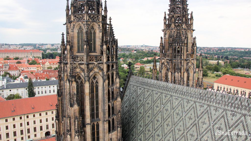 Republica Tcheca - Praga - Castelo de Praga - Vista Torre Catedral de Sao Vito