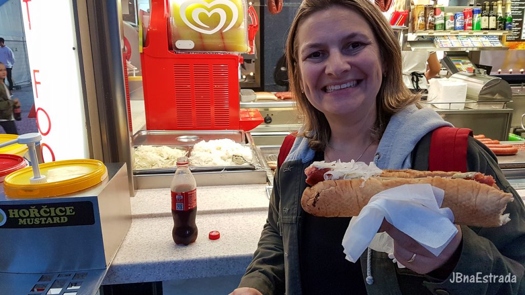 Republica Tcheca - Praga - Lanche de rua (Praça Venceslau)