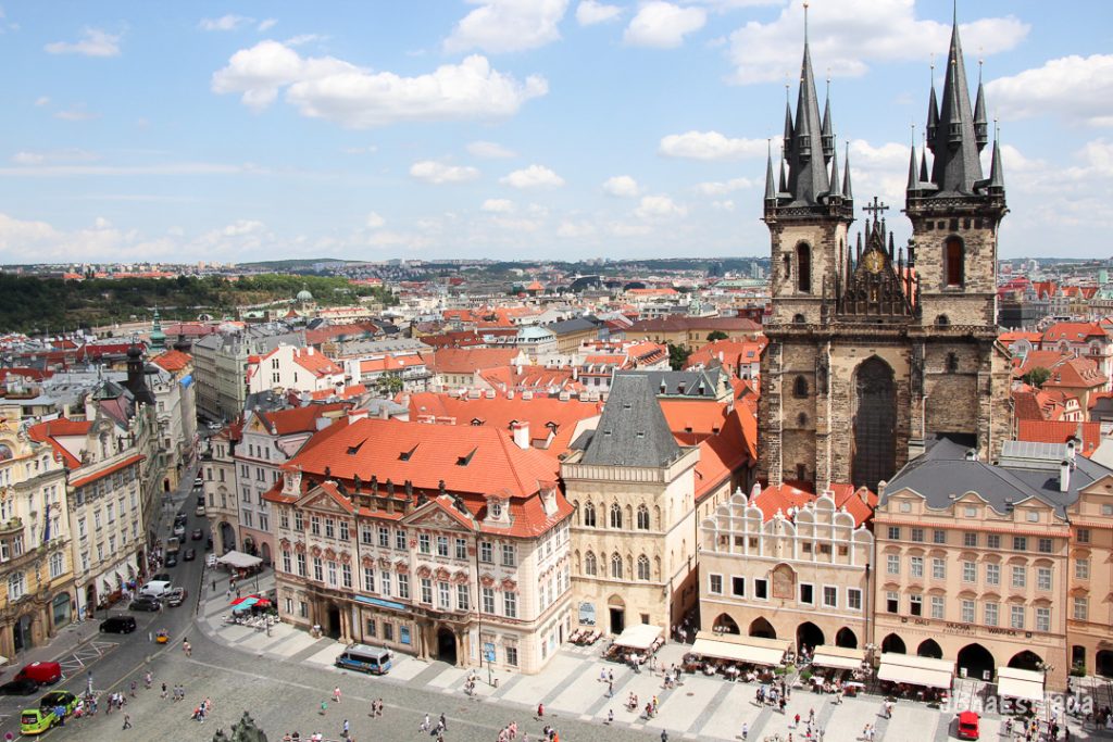 Republica Tcheca - Praga - Praca da Cidade Velha - Vista Old Town Hall