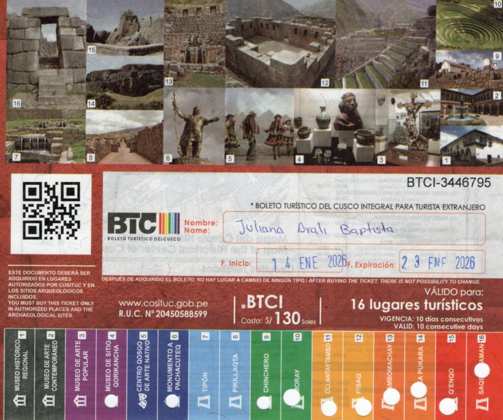Peru - Cusco - Boleto Turistico