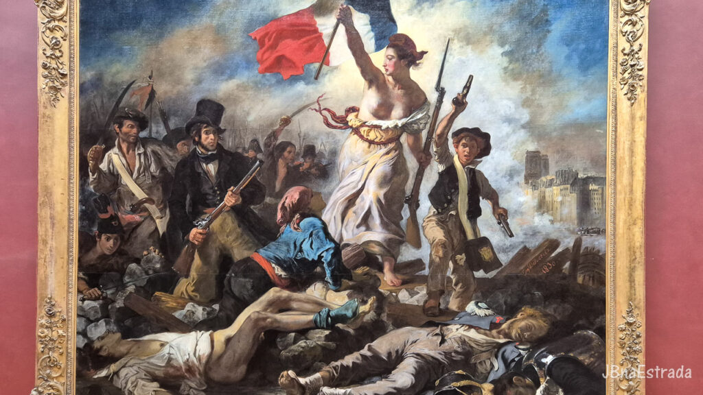 França - Paris - Museu do Louvre - Pinturas Francesas - A Liberdade Guiando o Povo
