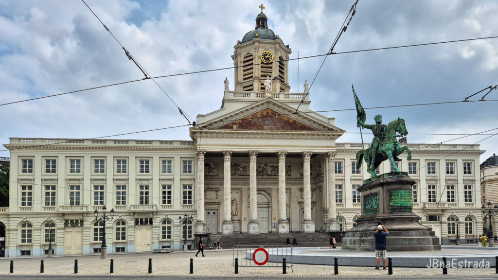 Bélgica - Bruxelas - Praça Real de Bruxelas - Estátua de Godefroy de Bouillon